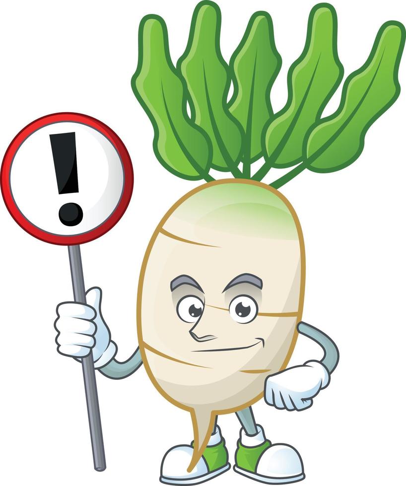 daikon dibujos animados personaje estilo vector