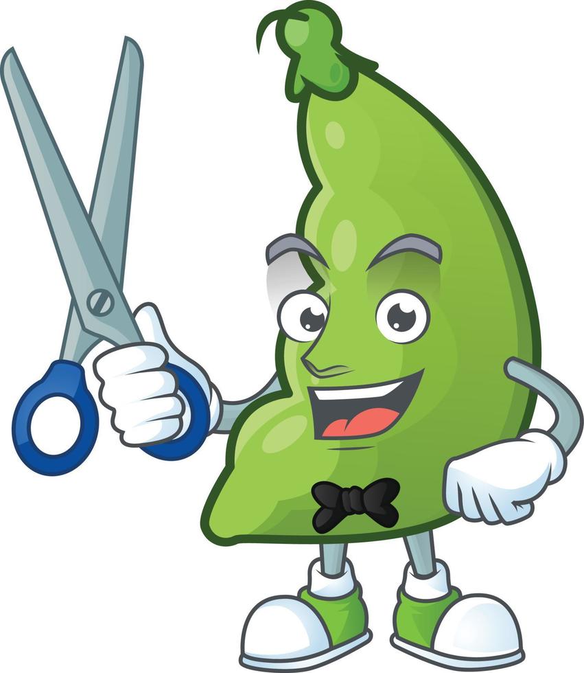 Broad beans cartoon character style vector