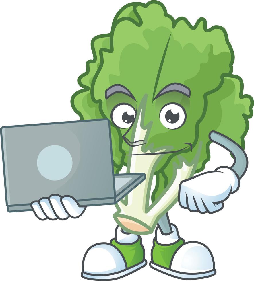 Endive cartoon character style vector