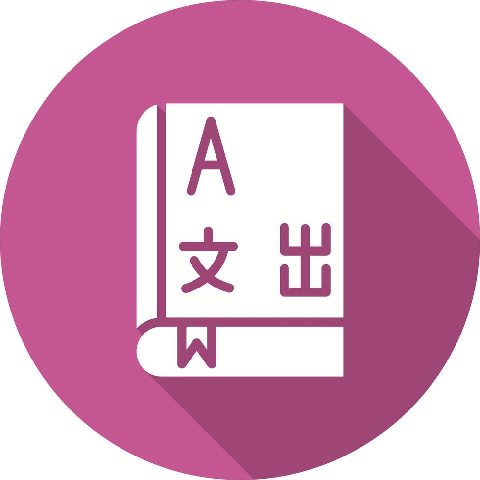 Foreign Language Book Vector Icon