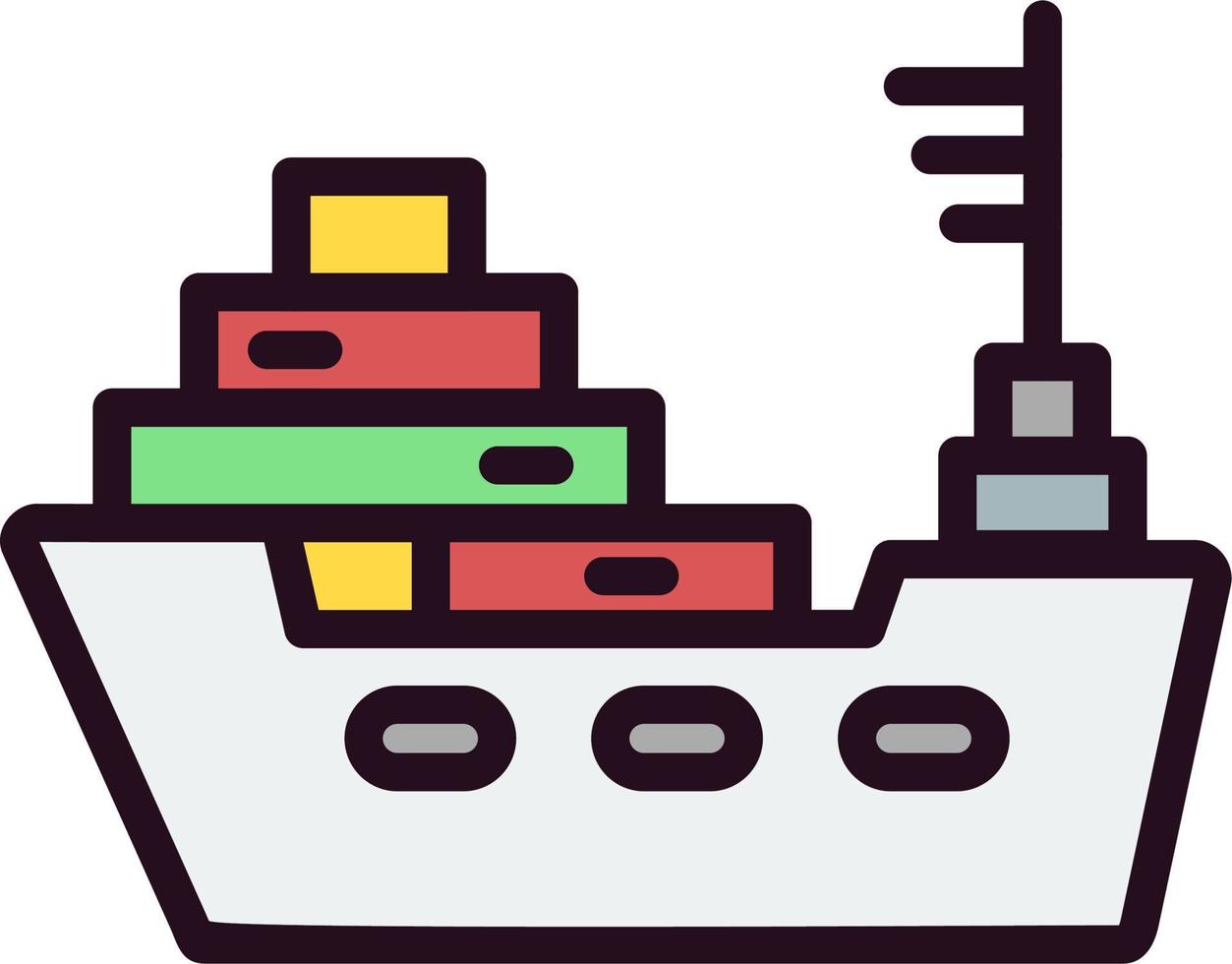 Cargo Ship Vector Icon