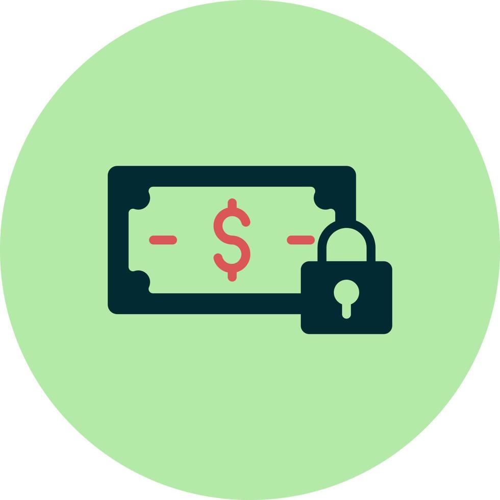 dinero seguridad vector icono