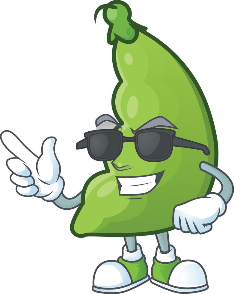 Broad beans cartoon character style vector