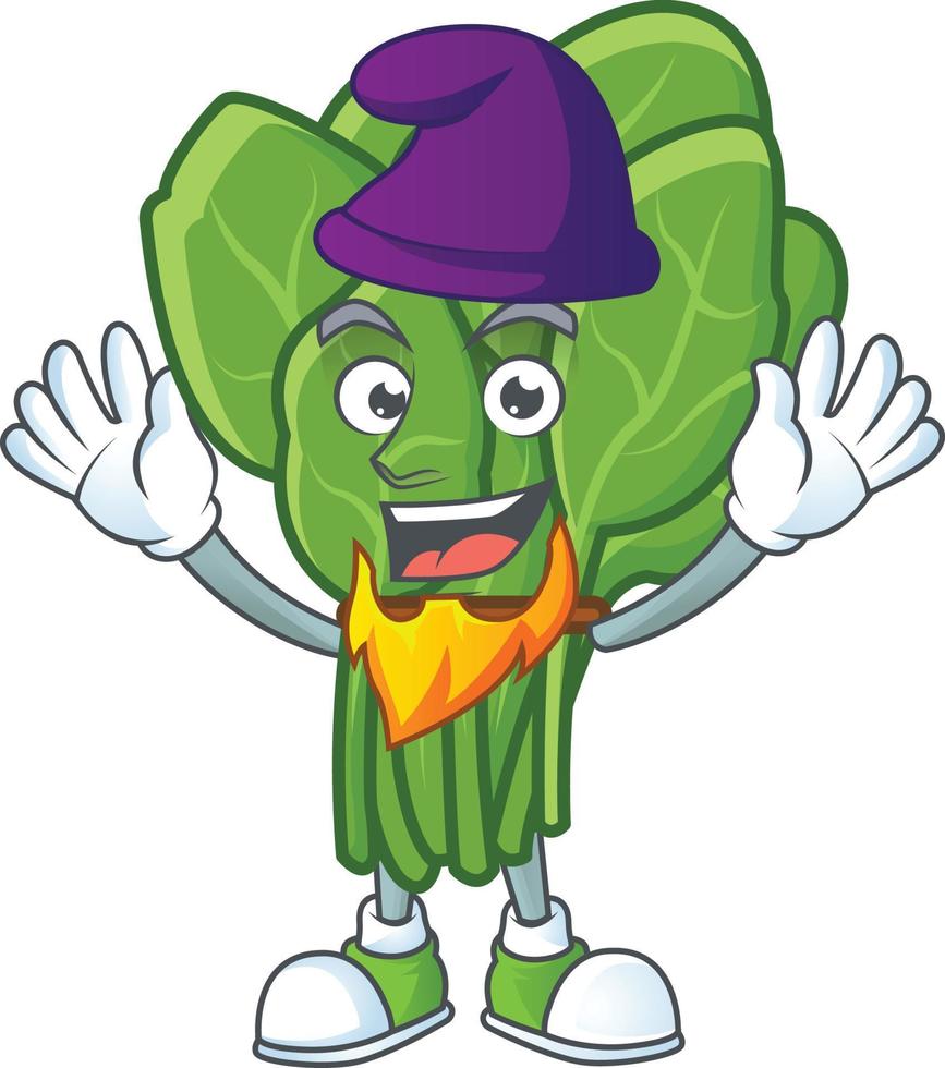 Spinach cartoon character style vector