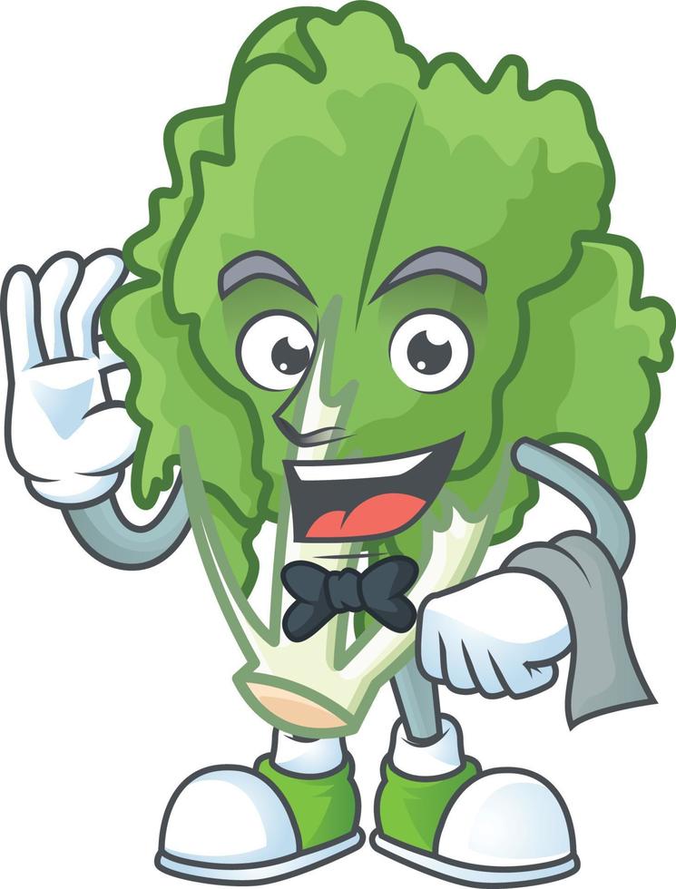 Endive cartoon character style vector