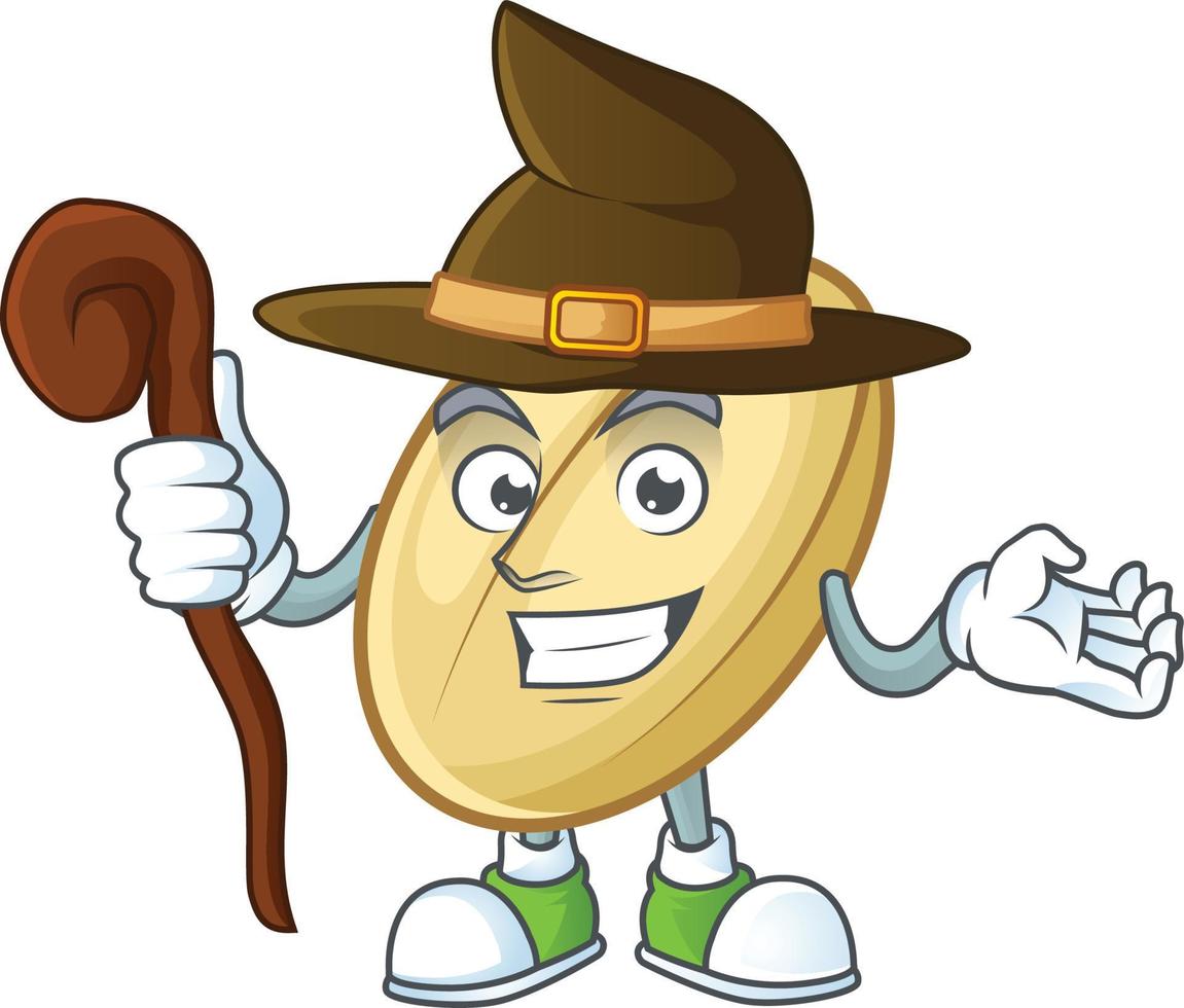 Split bean cartoon character style vector