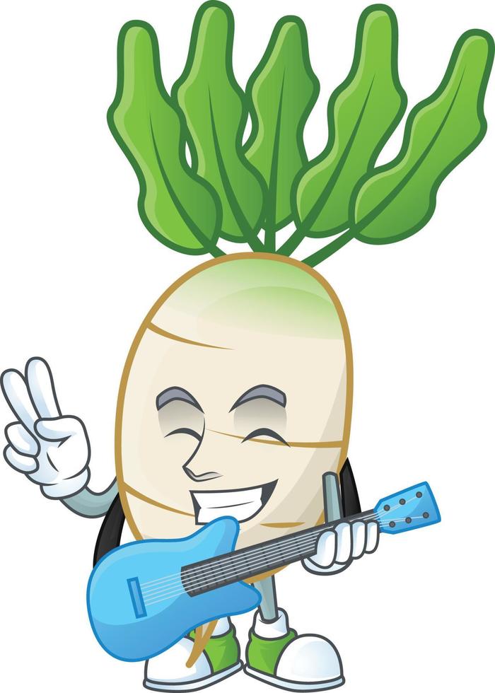 Daikon cartoon character style vector