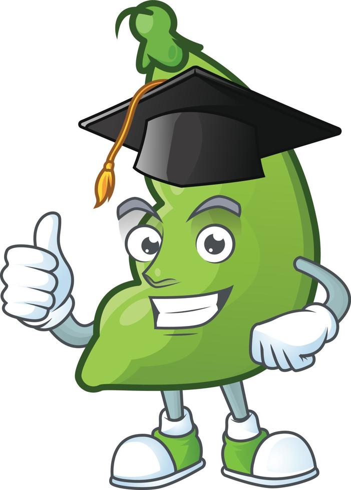 Broad beans cartoon character style vector