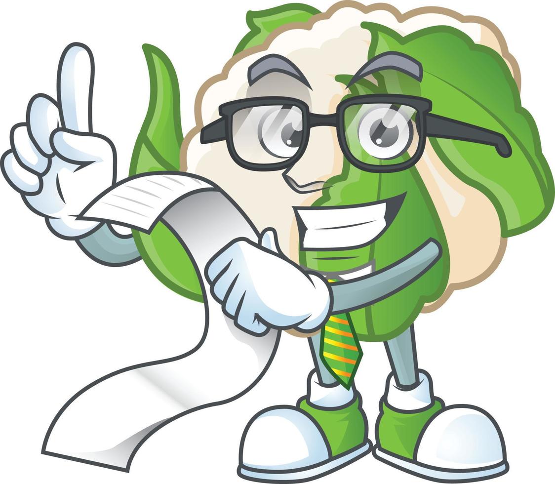 Cauliflower cartoon character style vector