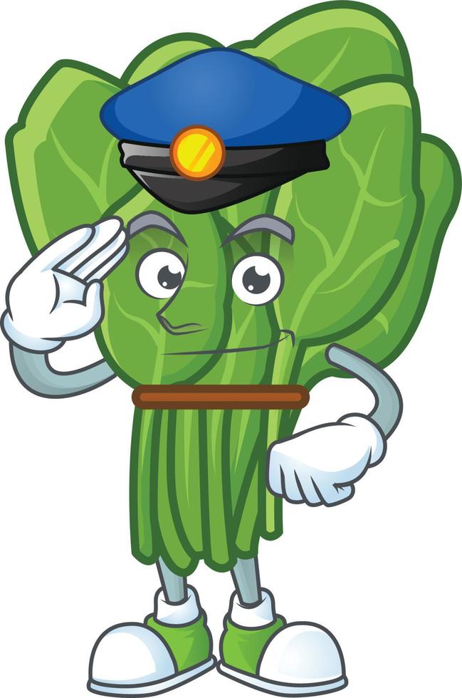 Spinach cartoon character style vector