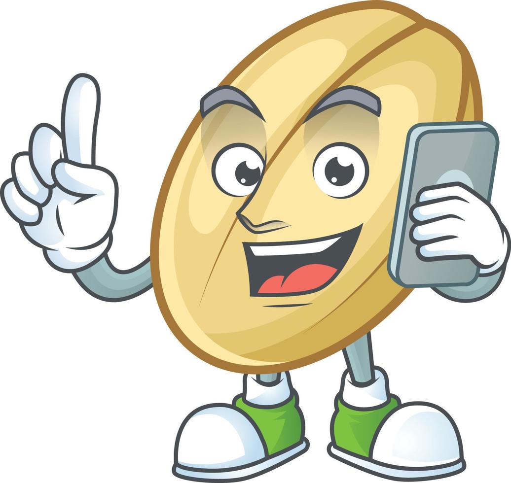 Split bean cartoon character style vector