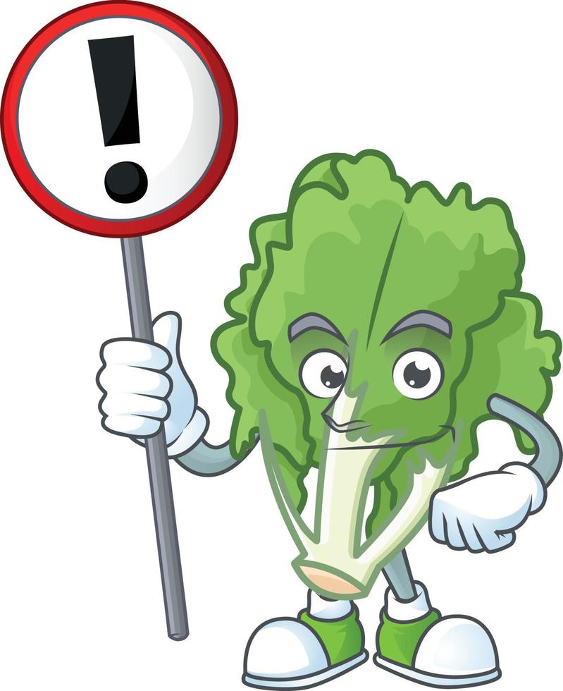 Endive cartoon character style vector