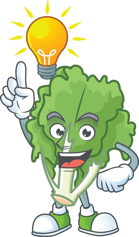 Endive cartoon character style vector