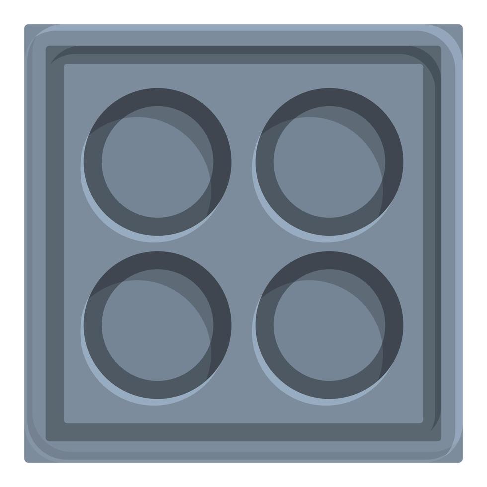 Wok form icon cartoon vector. Tin food vector