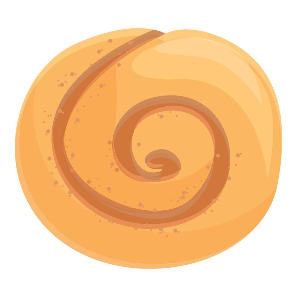 Cake cinnamon roll bun icon cartoon vector. Pastry food vector