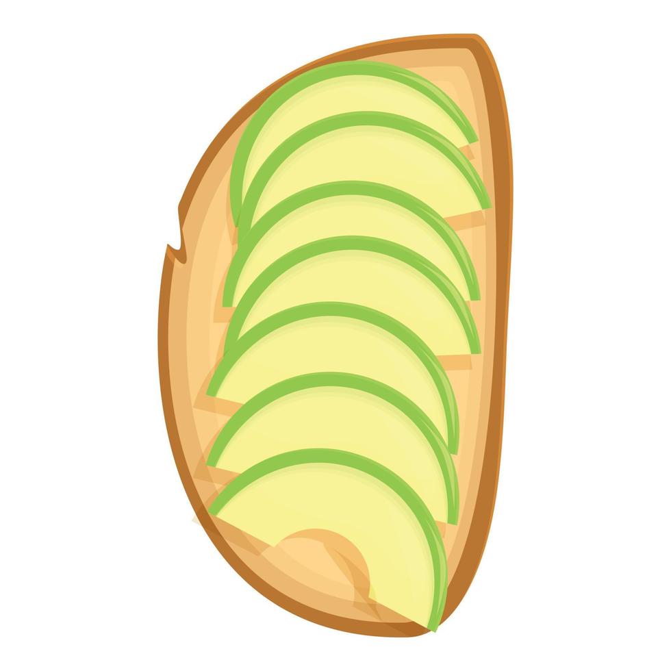 vegano brindis icono dibujos animados vector. aguacate un pan vector