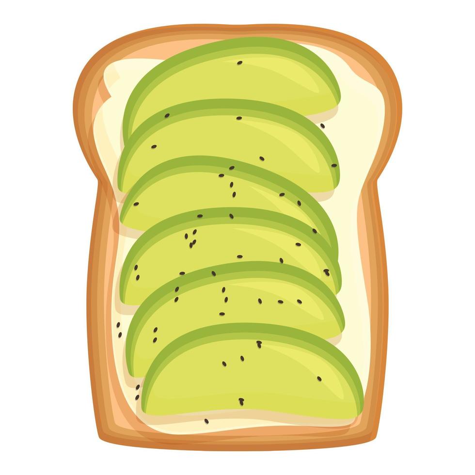 Toasted avocado icon cartoon vector. Bread toast vector