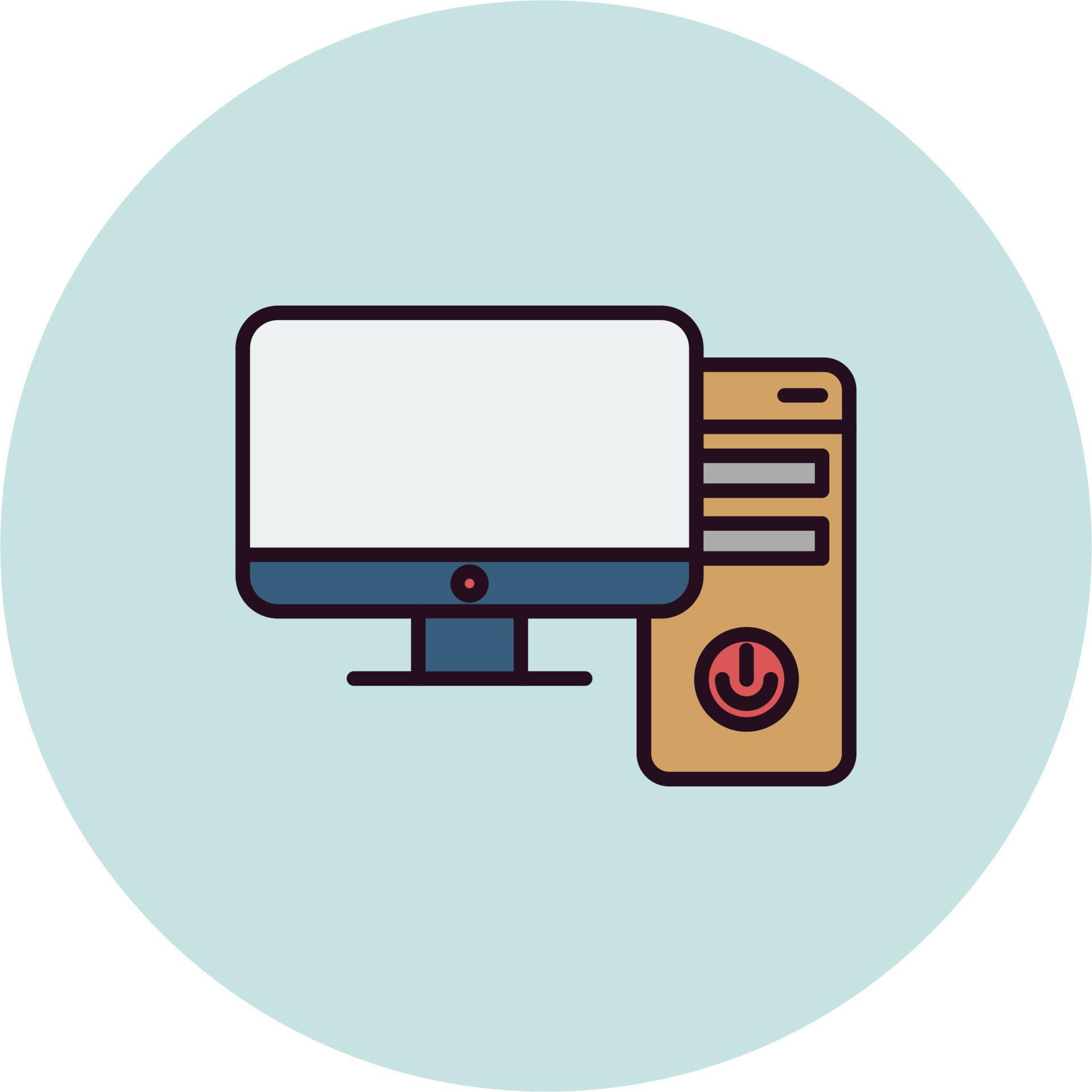 Computer Vector Icon 19833397 Vector Art at Vecteezy