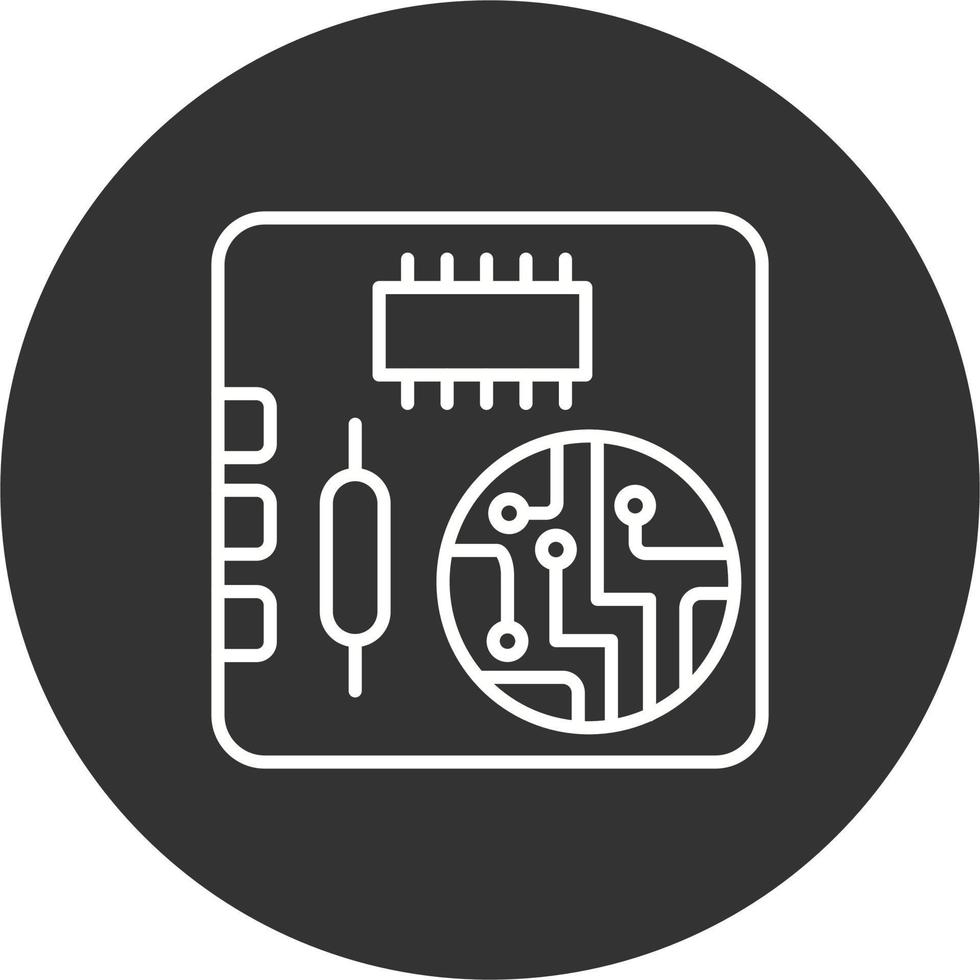 icono de vector de placa pcb