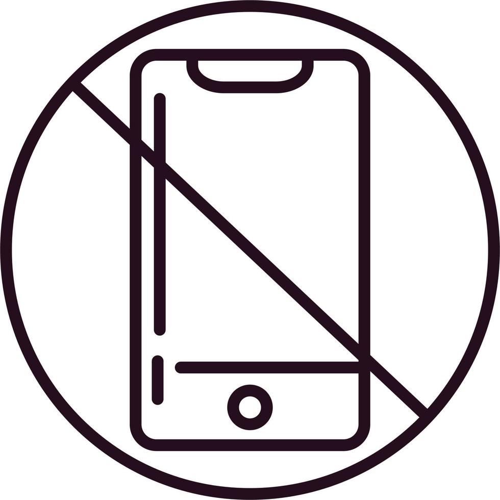 No cellphone Vector Icon