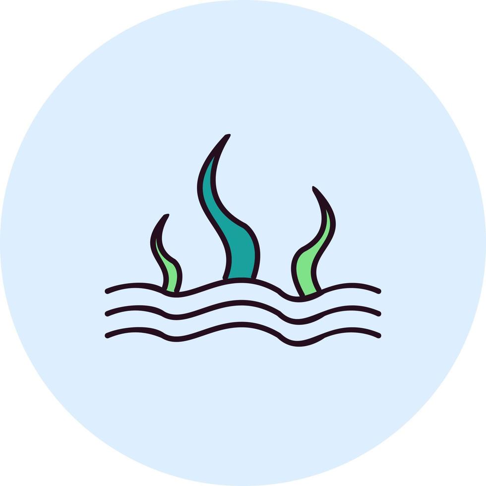 icono de vector de algas marinas