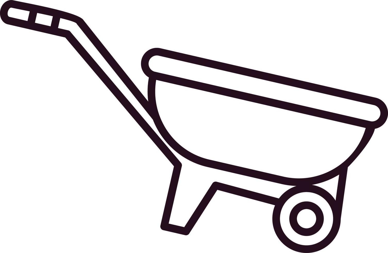 Wheel Barrow Vector Icon