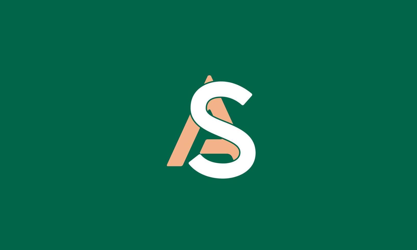 Alphabet letters Initials Monogram logo AS, SA, A and S vector