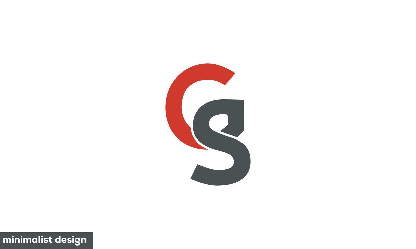 Alphabet letters Initials Monogram logo GS, SG, G and S vector