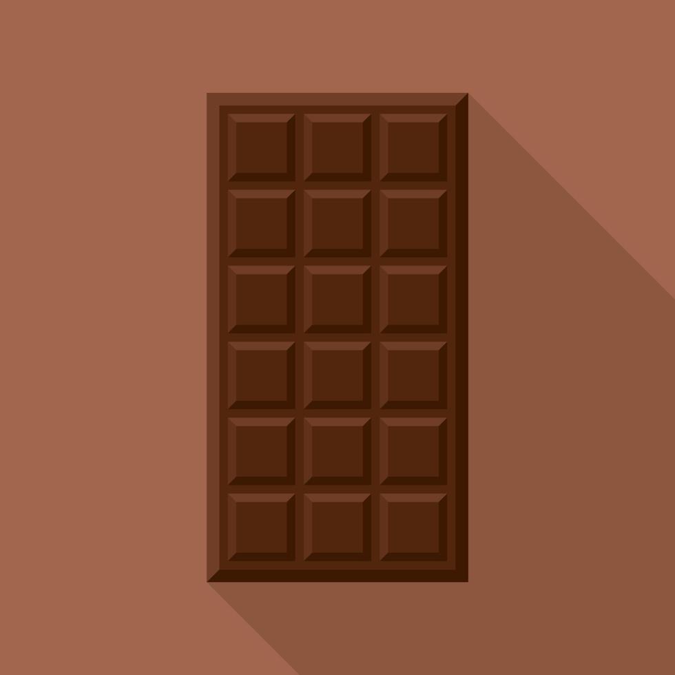 chocolate bar con sombra en marrón antecedentes vector