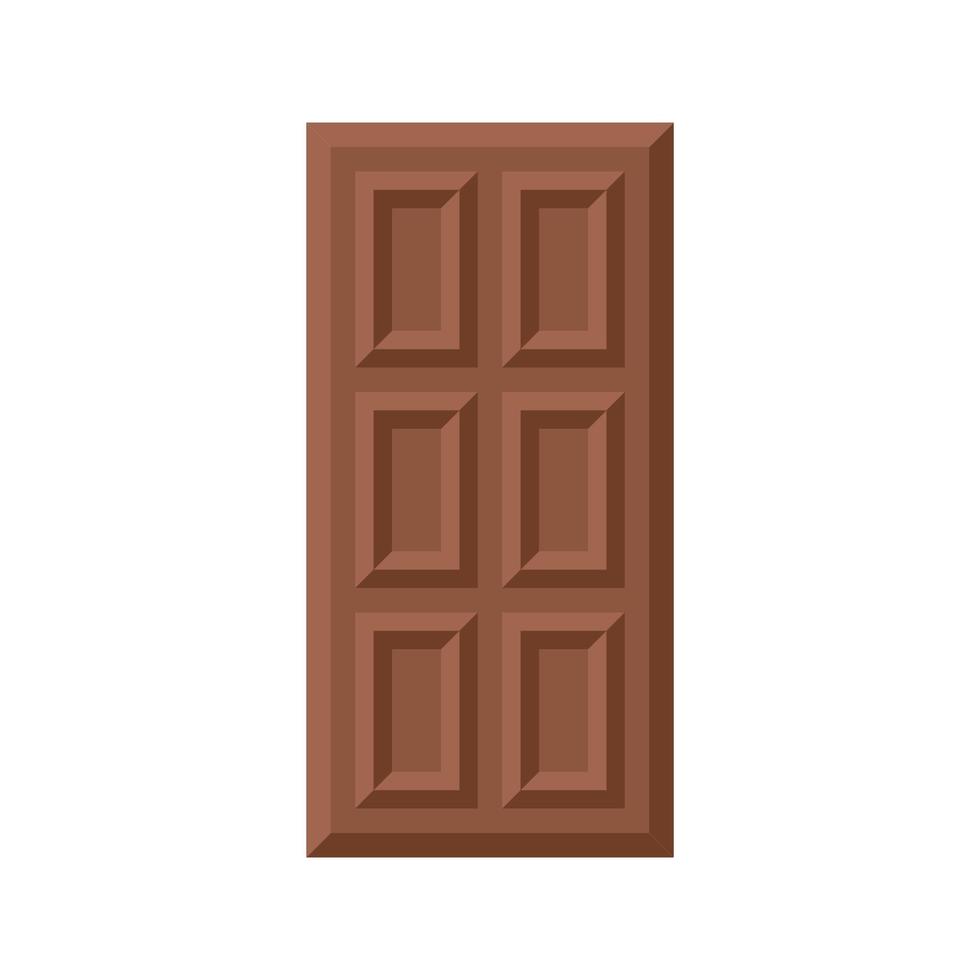 Chocolate bar on white background vector illustration