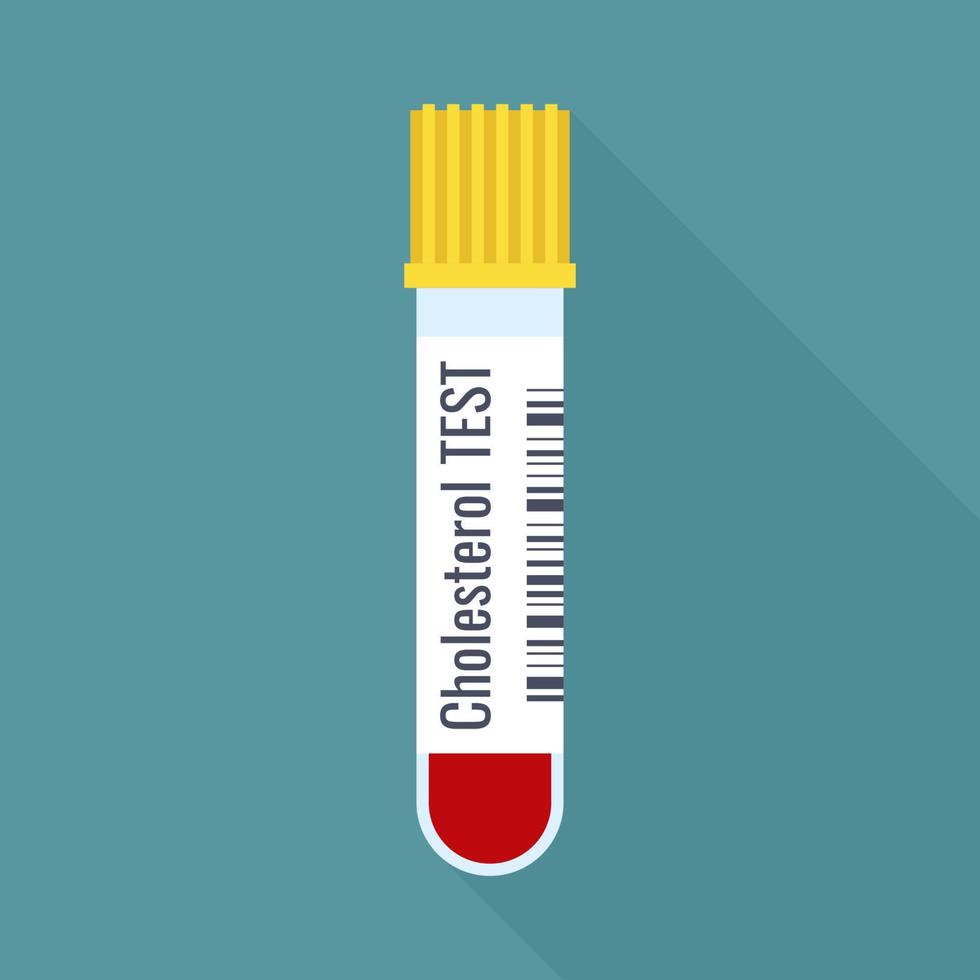 Test tube with blood vector illustration