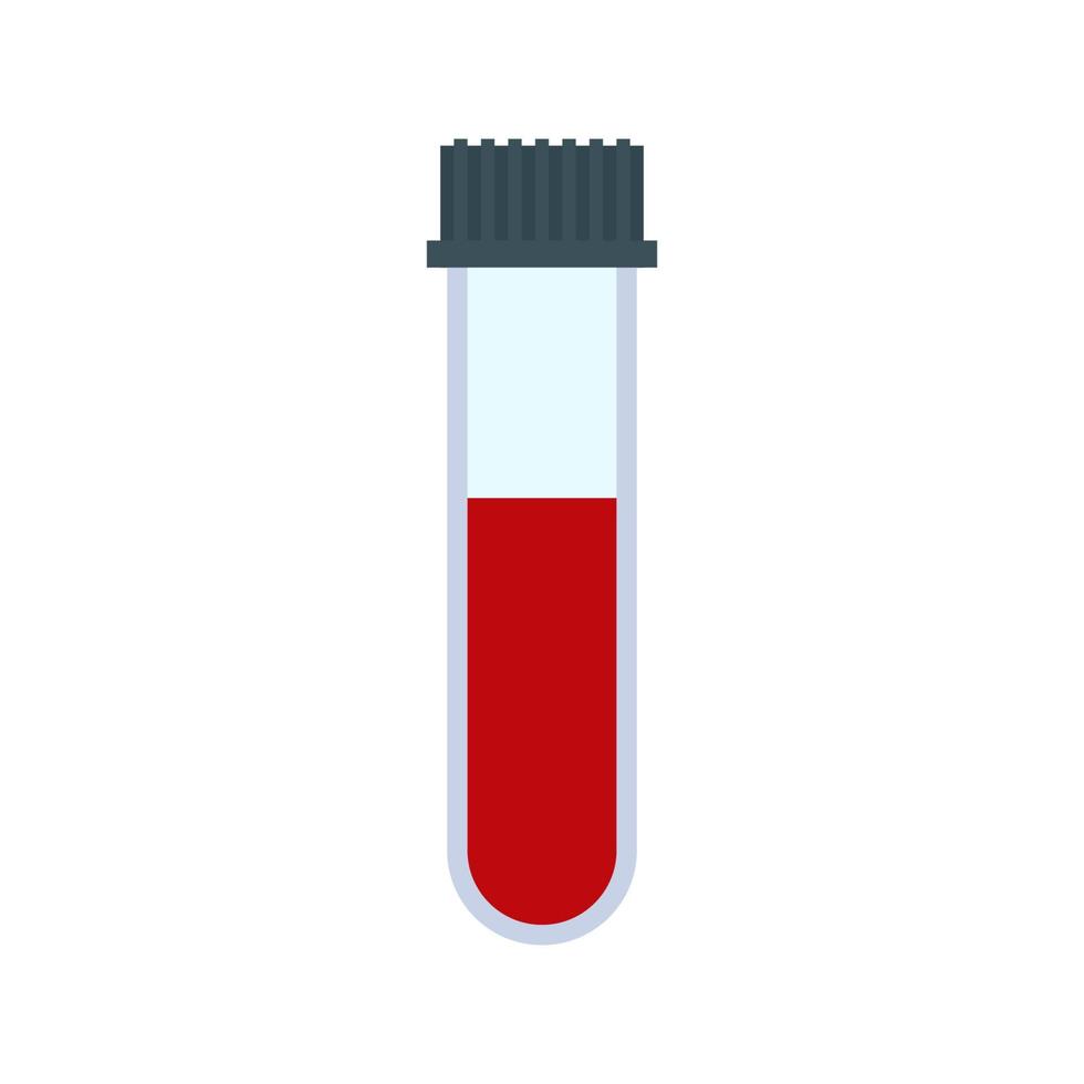 Test tube with blood vector illustration
