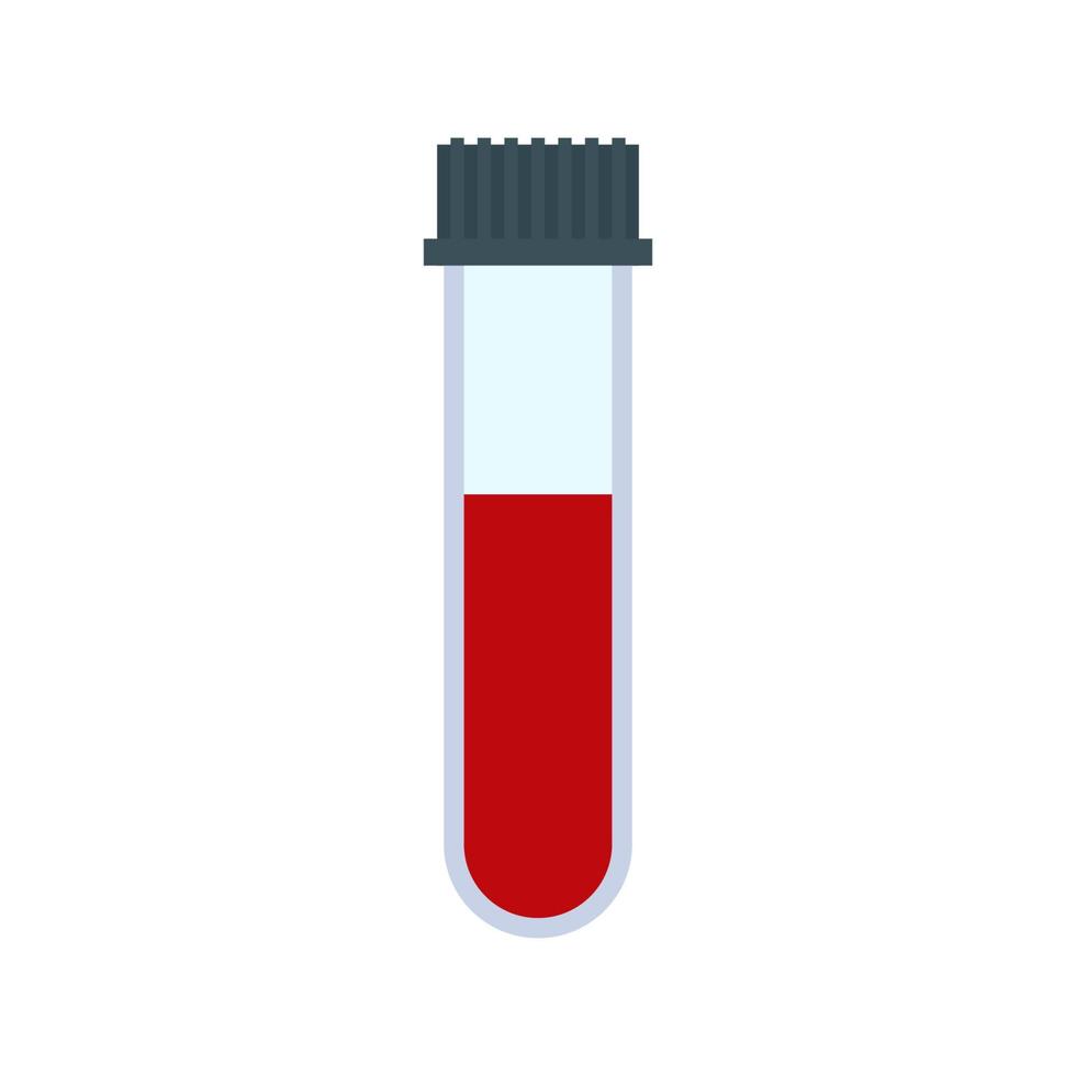 Test tube with blood vector illustration