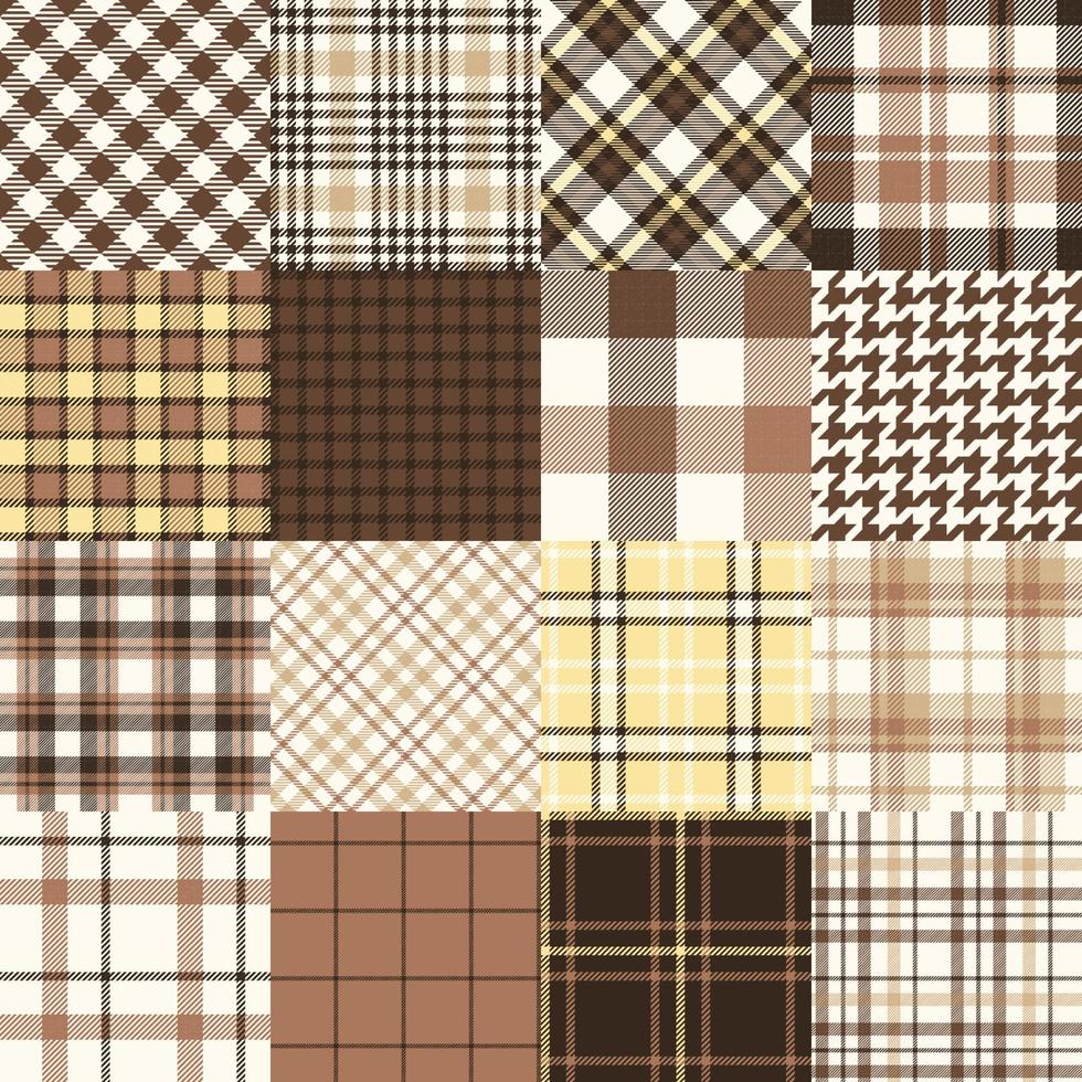 Tartan pattern set 2, vector illustration