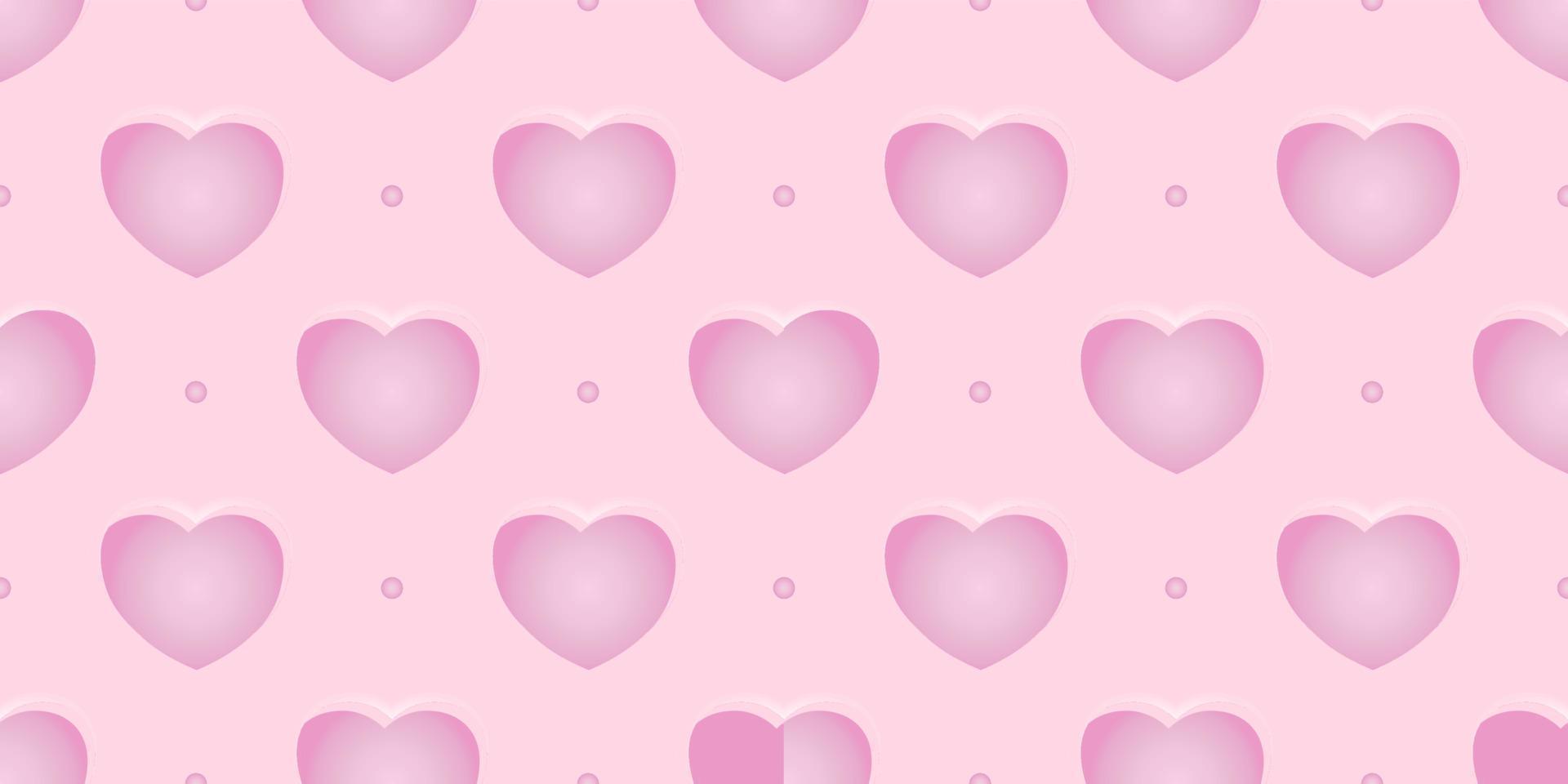 sin costura modelo en un sencillo estilo. corazones ornamento en un rosado antecedentes. el concepto de romance. vector