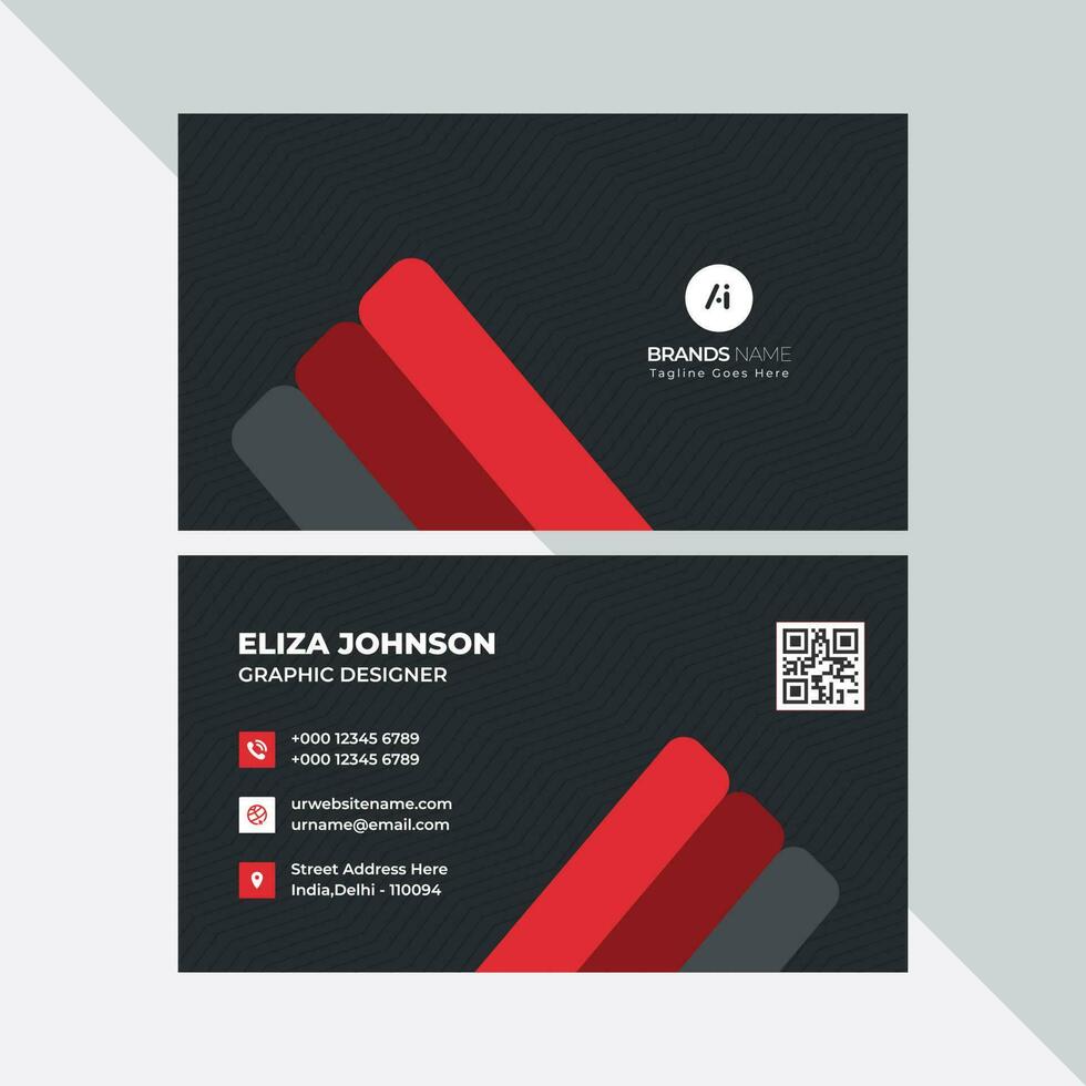 Professional modern clean minimal business card or visiting card design vector