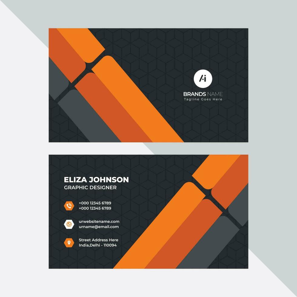 Professional modern clean minimal business card or visiting card design vector