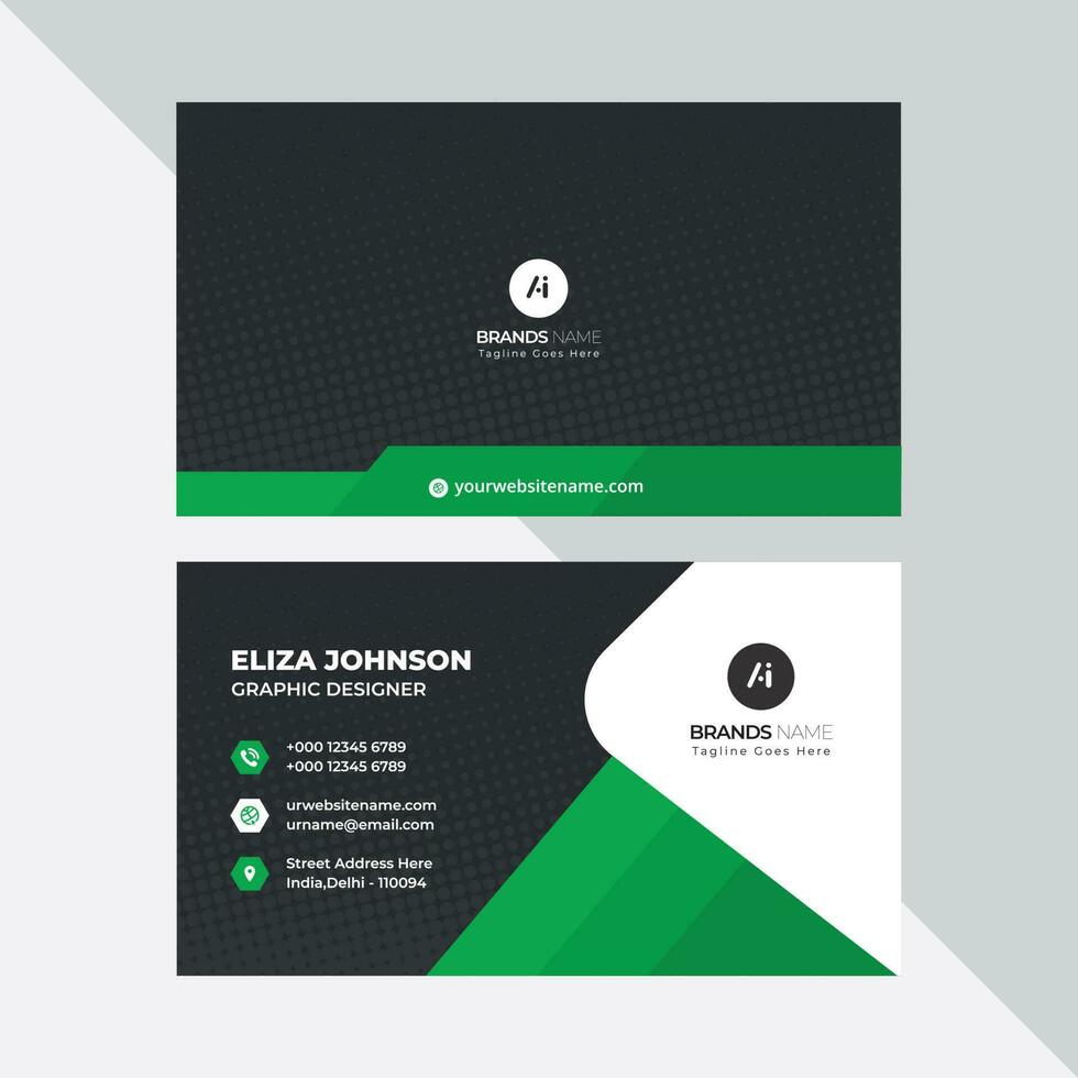 Professional modern clean minimal business card or visiting card design vector