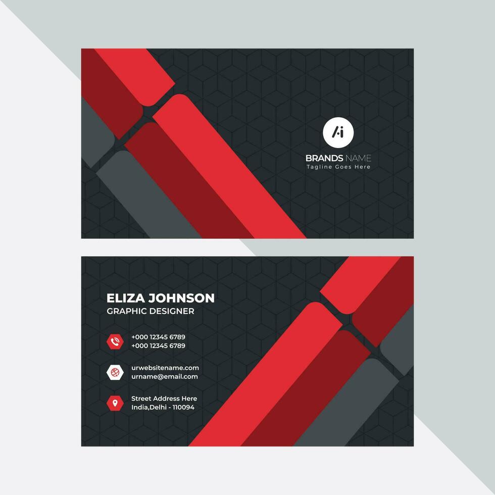 Professional modern clean minimal business card or visiting card design vector