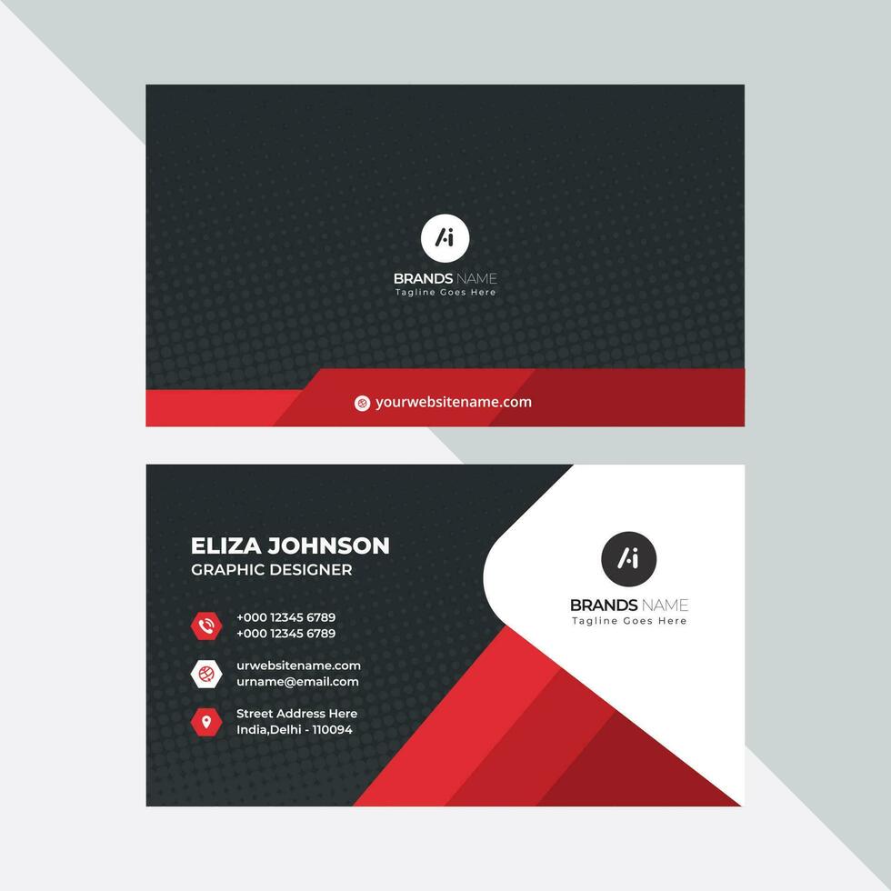 Professional modern clean minimal business card or visiting card design vector