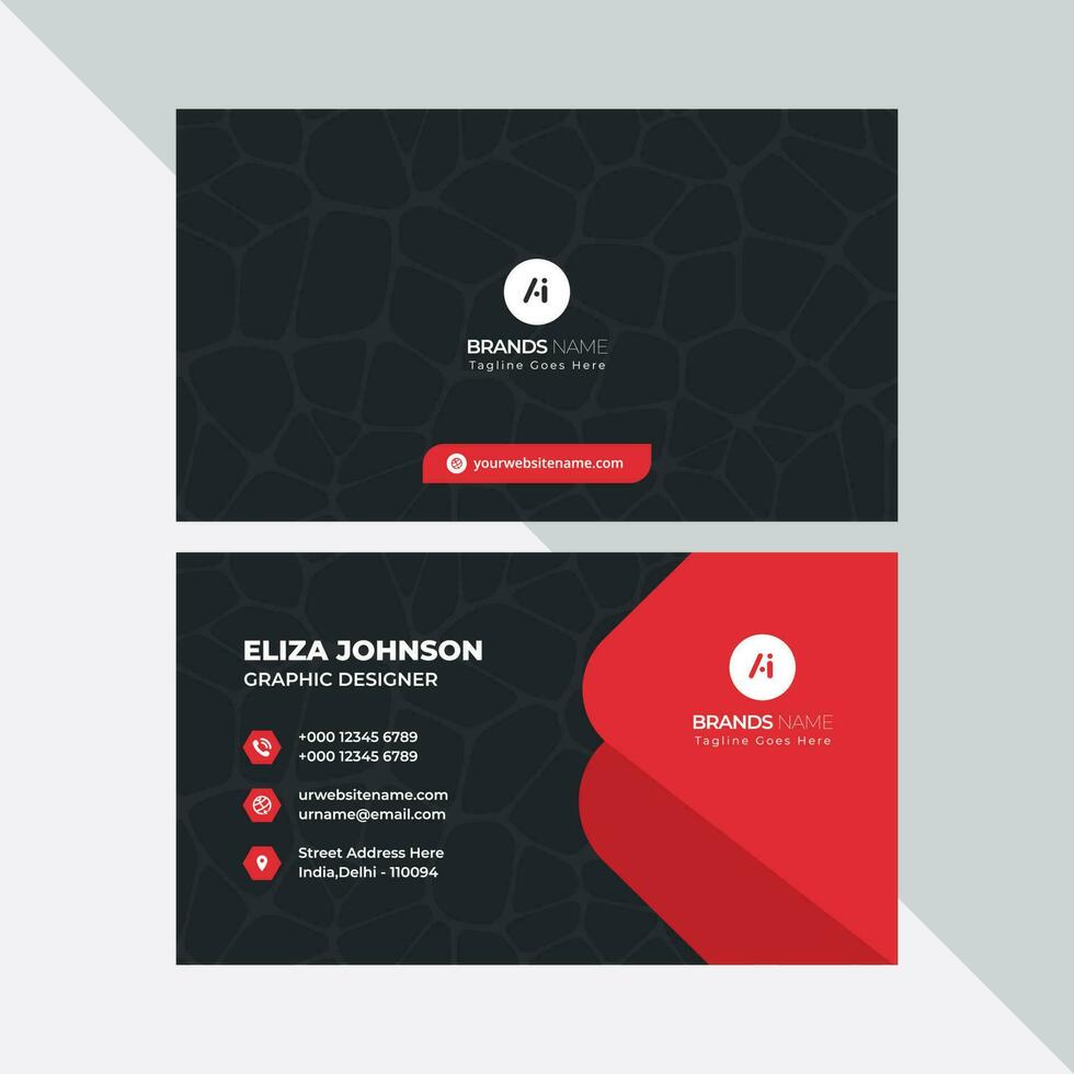 Professional modern clean minimal business card or visiting card design vector