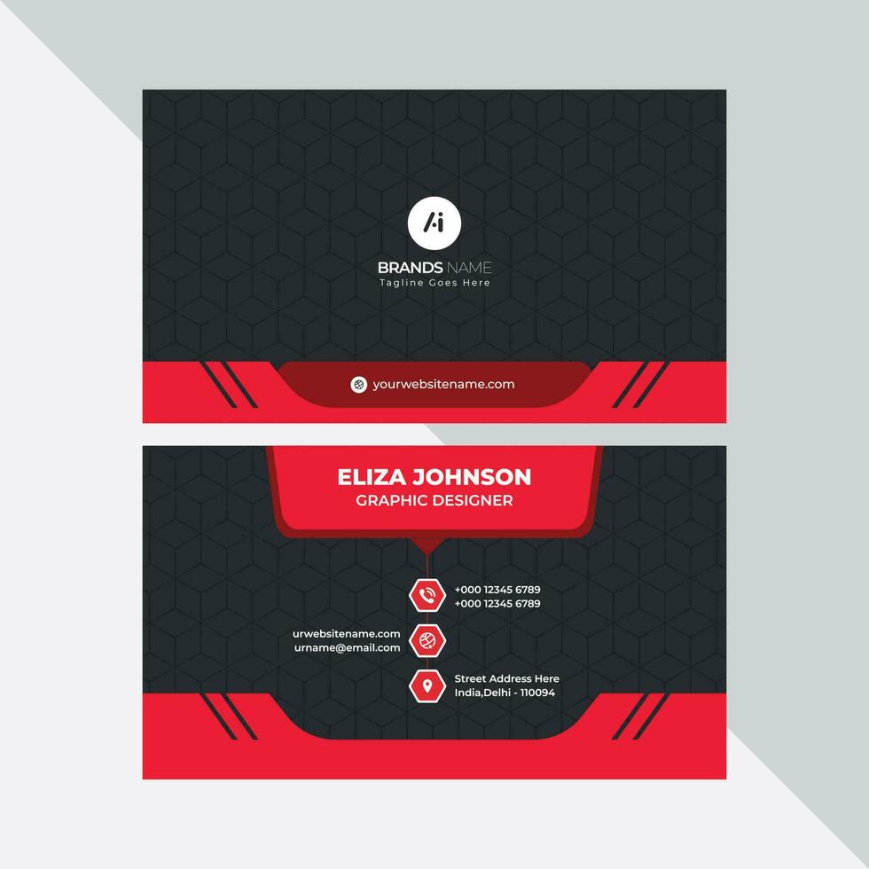 Professional modern clean minimal business card or visiting card design vector