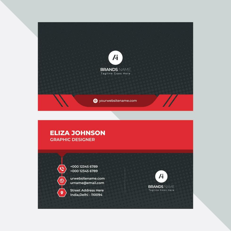 Professional modern clean minimal business card or visiting card design vector