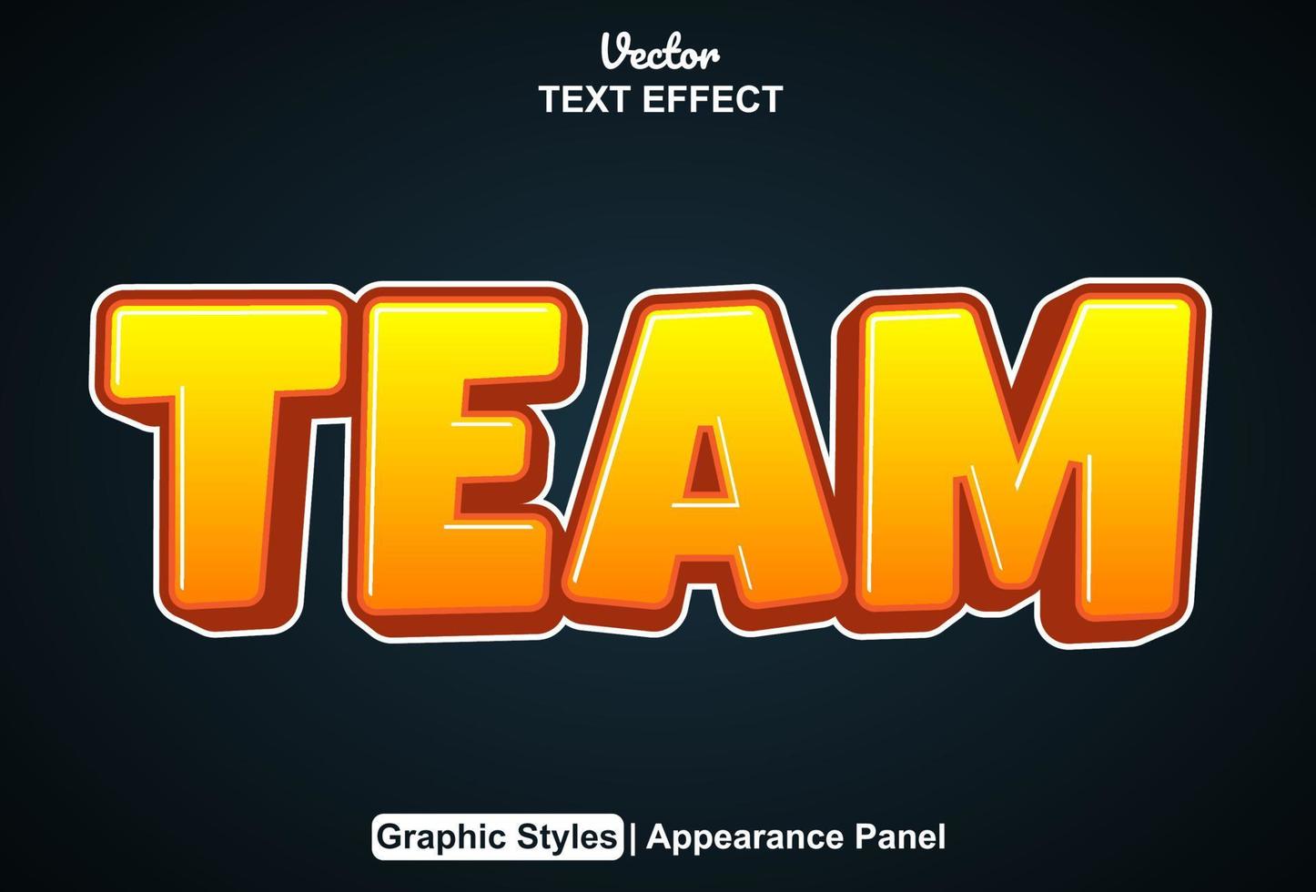 team text effect with graphic style and editable. vector