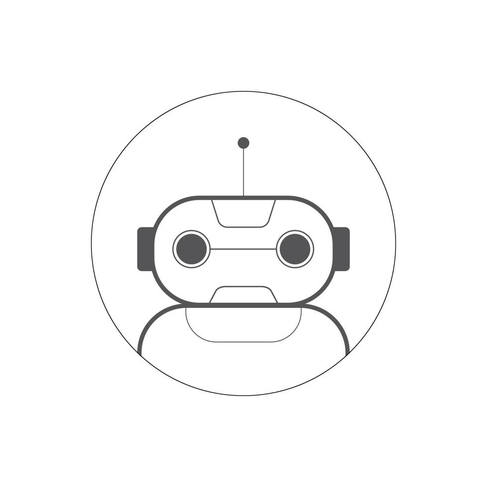 Ai artificial intelligence technology hi tech business icon. open Ai icon, smart bot, robot character on white background, Abstract, vector. design for chatbot, web banner, tech, wen site. vector