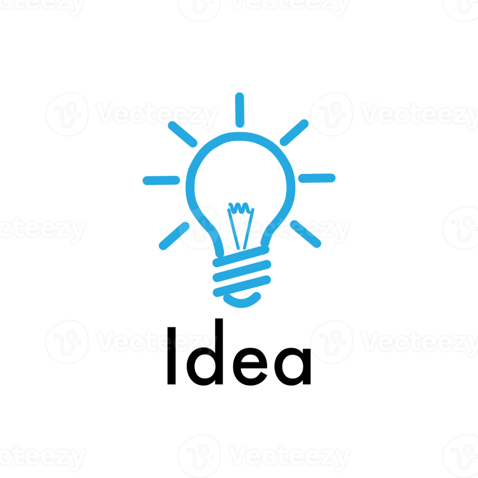 idea con leggero lampadina linea icona, attività commerciale concetto, Infografica cartello png