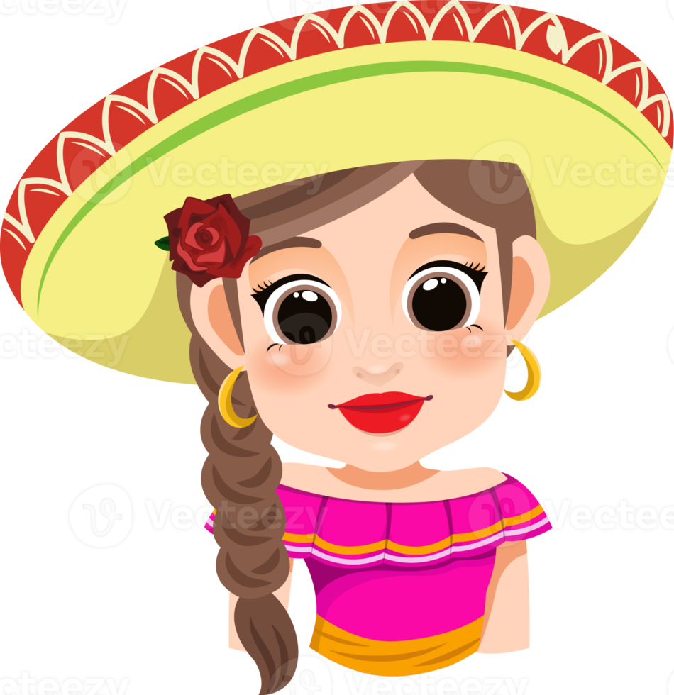 Cinco de Mayo - May 5, federal holiday in Mexico. Cinco de Mayo banner and poster design with mariachi dancers cartoon character png