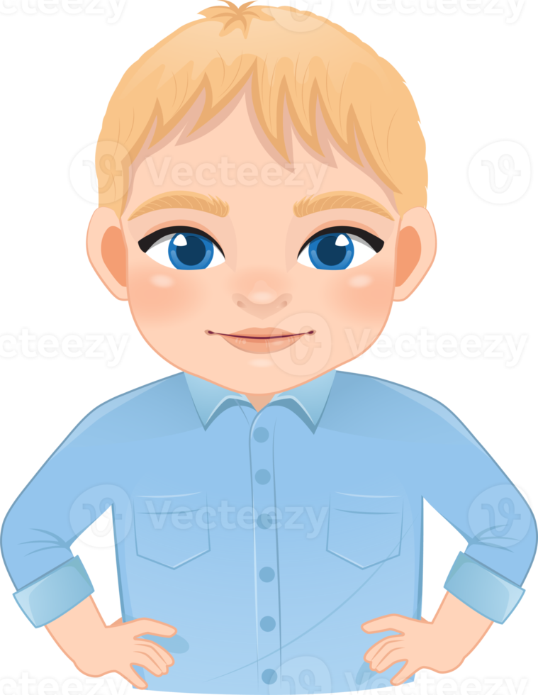 Self-confident guy set or male stands in a heroic pose cartoon character png