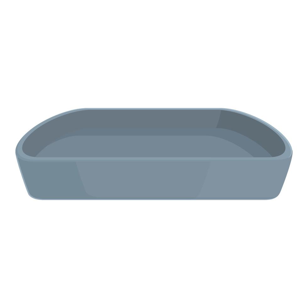 Tray tin icon cartoon vector. Food cook vector