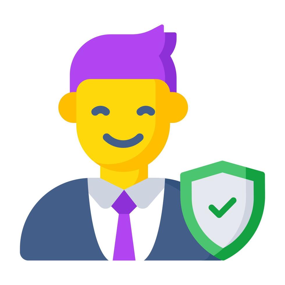 Perfect design icon of user security vector